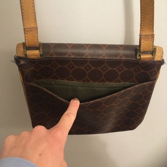 Fossil Geometric Brown Tan Crossbody Bag - Picture 5 of 7